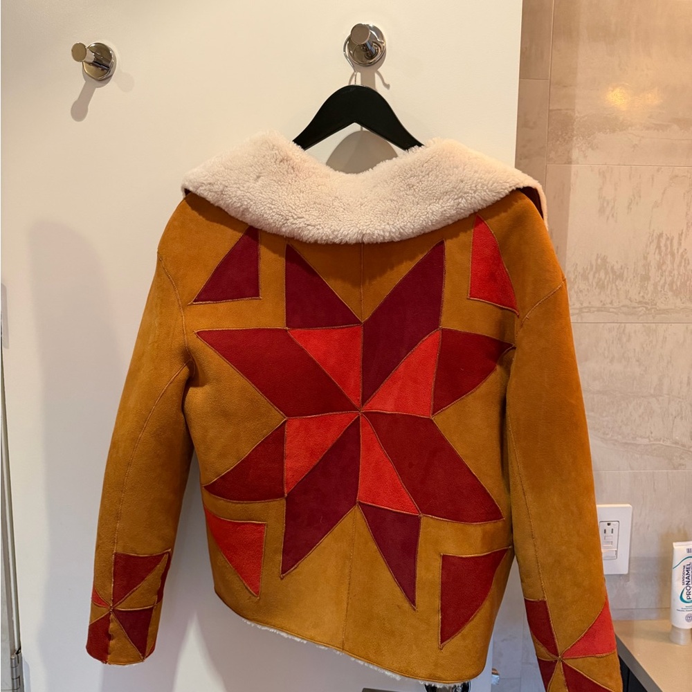 Isabel Marant Multicolor Shearling Jacket Size Small - Picture 2 of 4